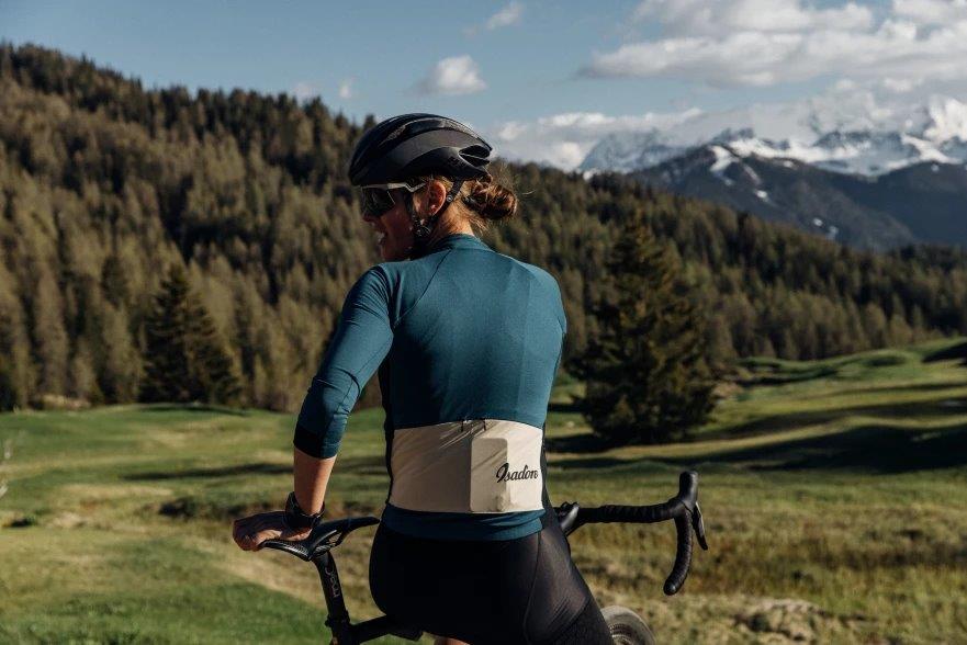 Isadore Women´s Gravel Jersey 3/4 sleeve, Blue Coral