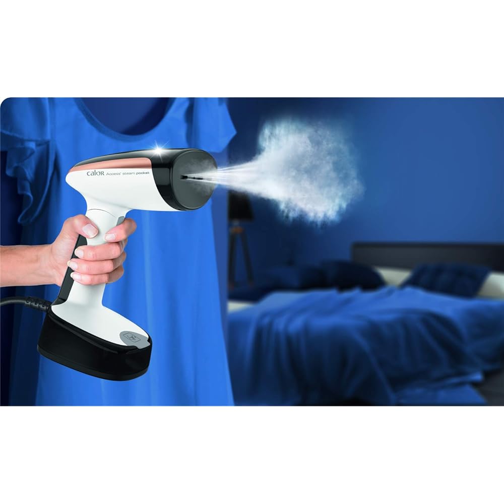 Calor Access Steam Pocket Défroisseur design ultra-compact avec tête pliable prêt en 15 secondes 1300 w débit de vapeur continu de 19 g/minute léger polyvalent réservoir d'eau de 120 ml DT3030C0 : Cuisine et Maison