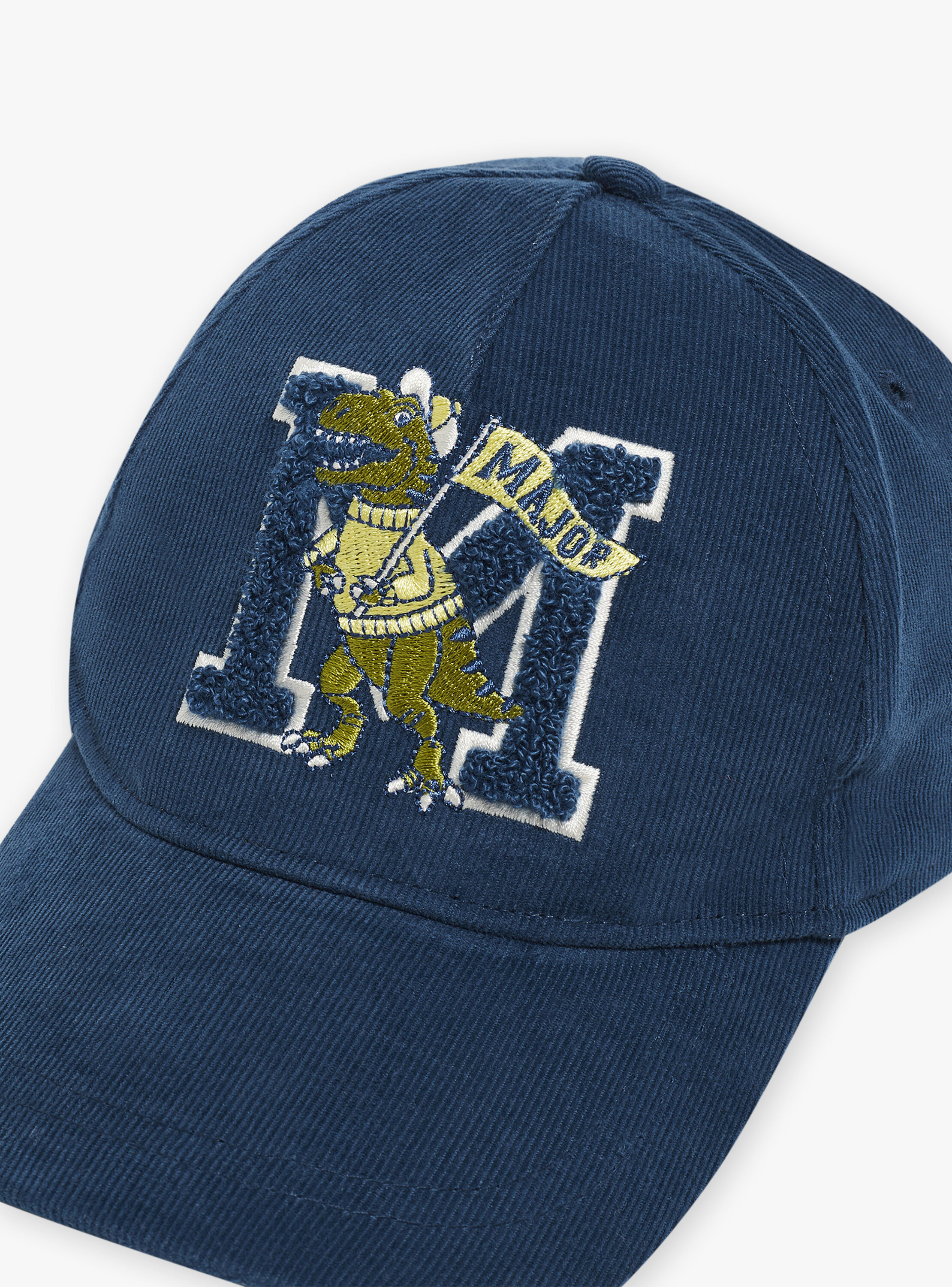 Casquette bleu pétrole en velours côtelé