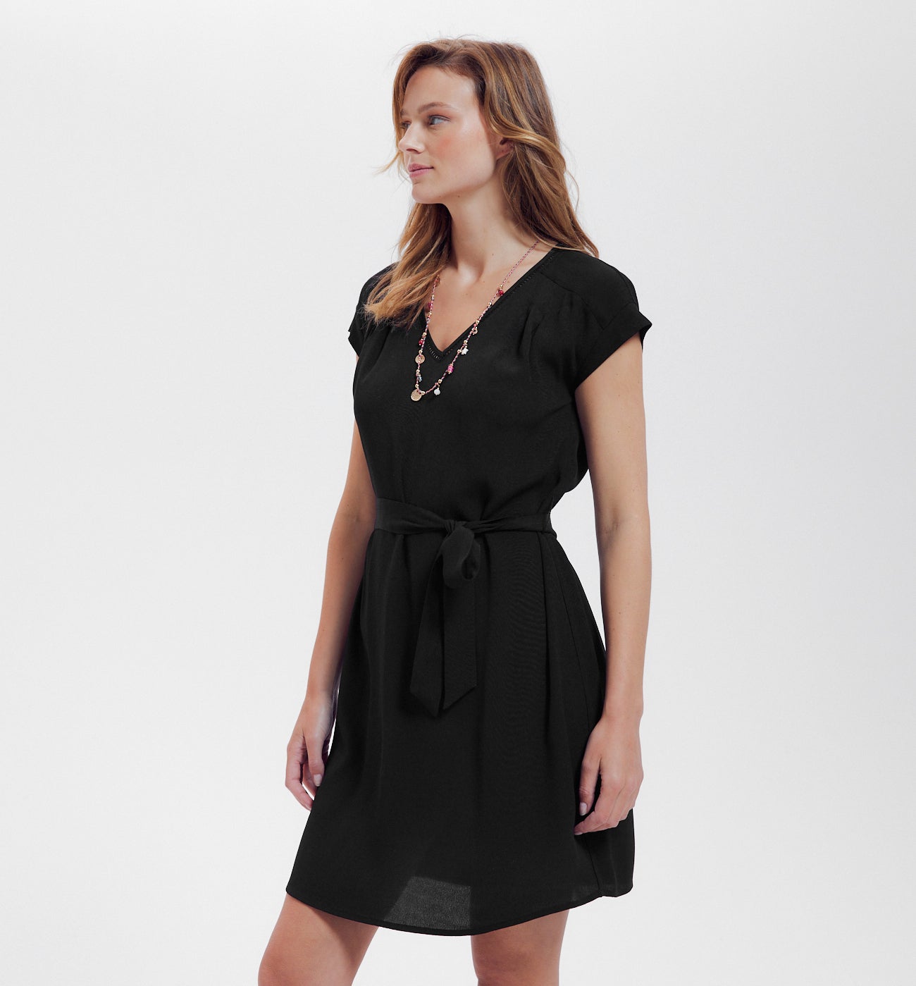Robe courte unie Femme - Noir