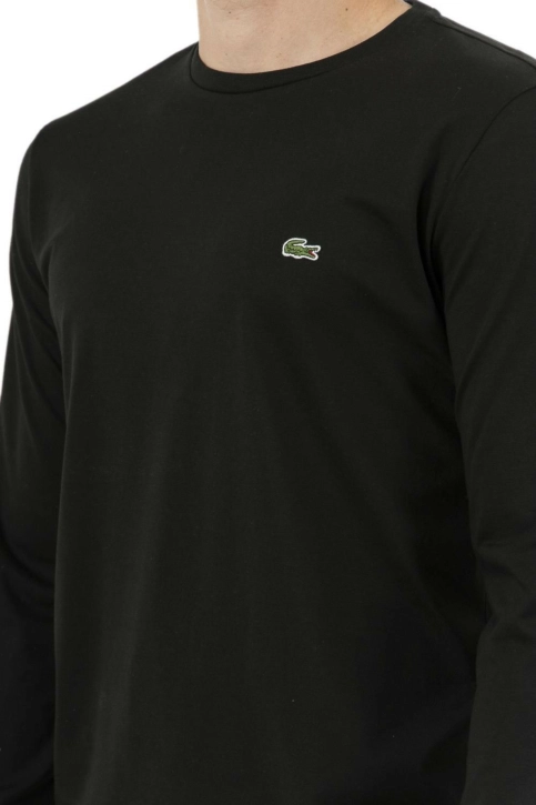 Tee shirt manches longues lacoste th6712 031 noir