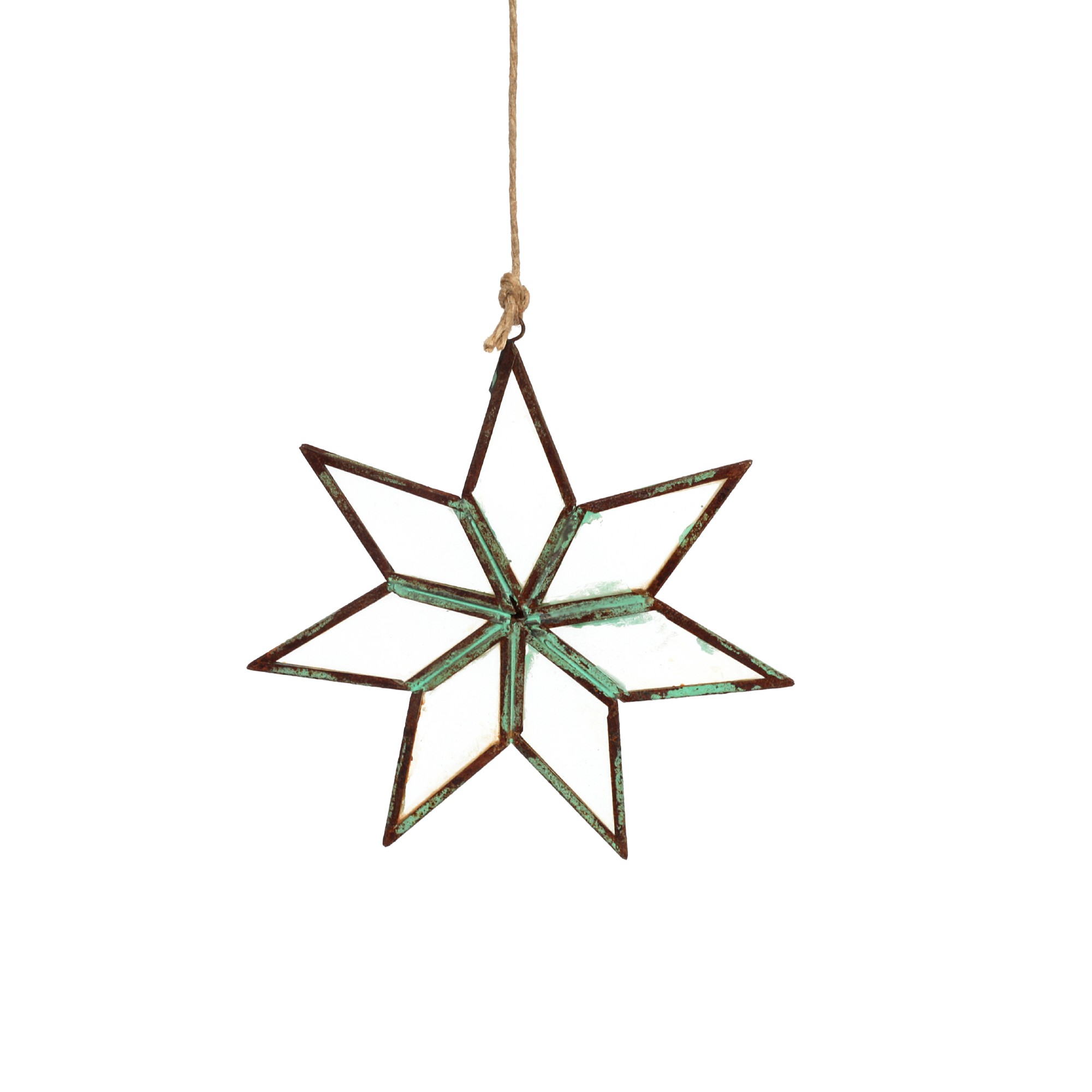Ornament 'Stern', Metall und Glas, Ø 14,5 cm von fischer's lagerhaus
