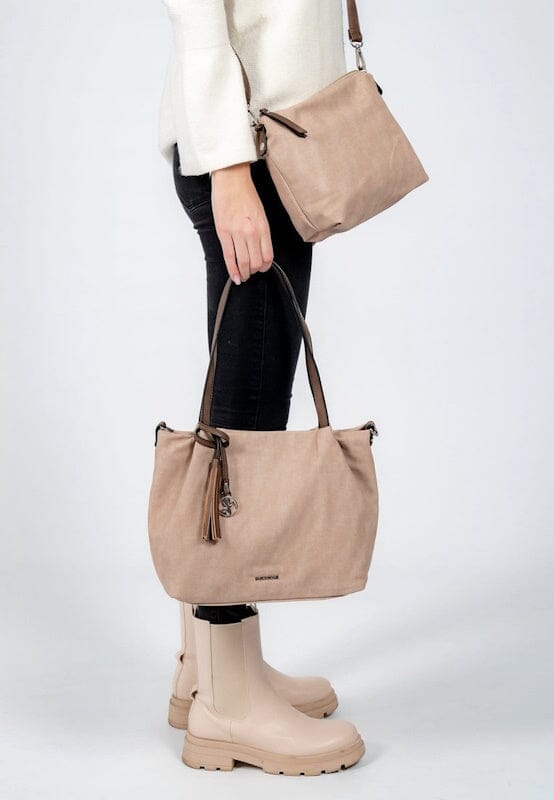 Emily & Noah Elke Bag in Bag Shopper M Sand Combi