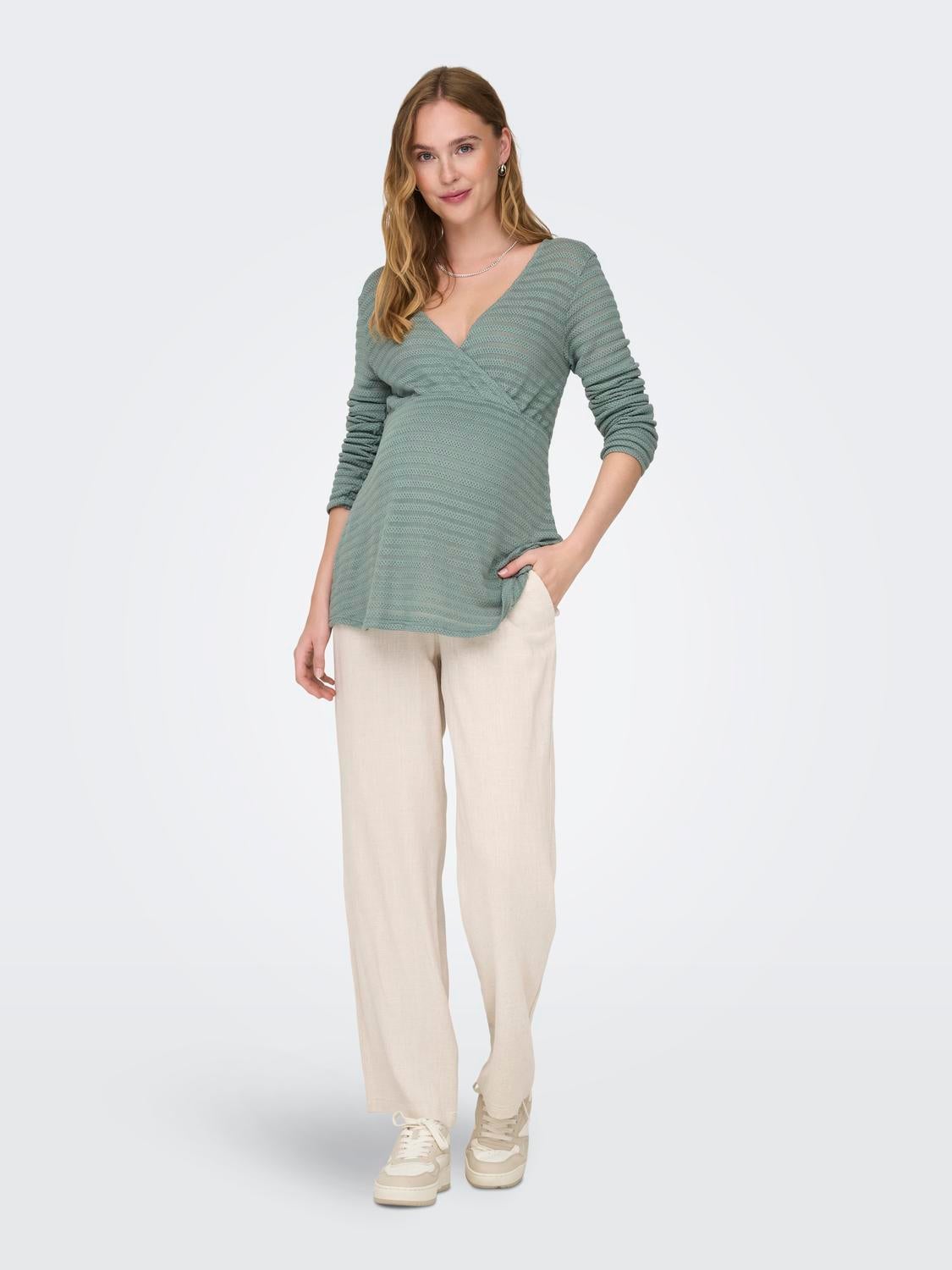 OLMELICIA Top Chinois Green