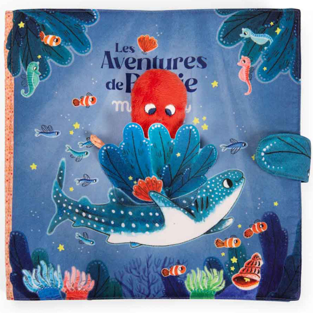 Moulin roty stoffen babyboekje les aventures de paulie