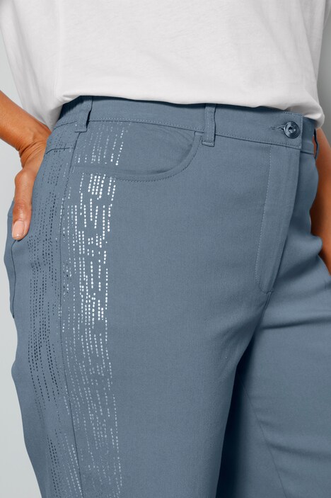 Bermuda, Straight Fit, seitlicher Silberdruck, 4-Pocket