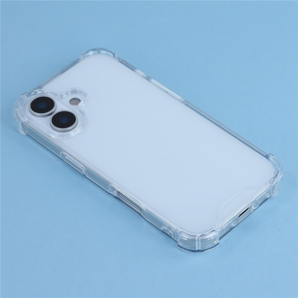 iPhone 17 Hybrid Hülle TPU Bumper mit Acryl Rückseite   Air Cushion Fallschutz - Transparent