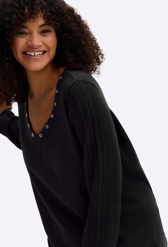 Sheego V-Ausschnitt-Pullover »Pullover«