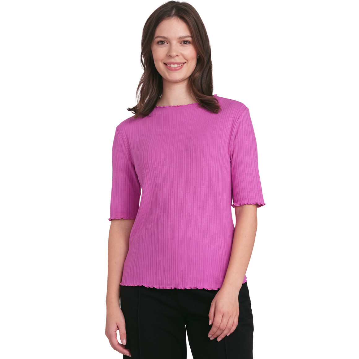 Damen T-Shirt aus Viskose-Mix pink