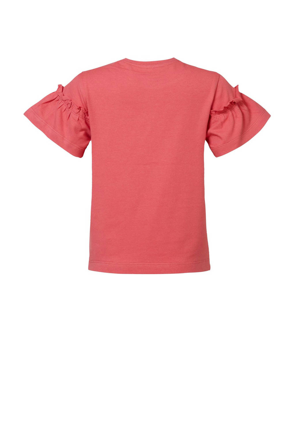 Noppies T-shirt met tekst donkerroze