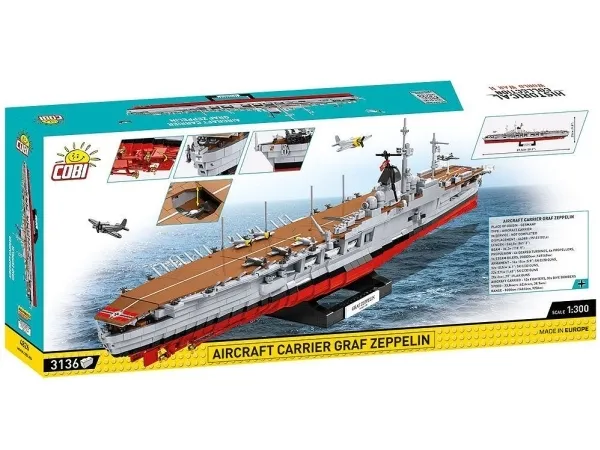 COBI Aircraft Carrier Graf Zeppelin, Byggesæt, 3 År, Plast, 3136 stk