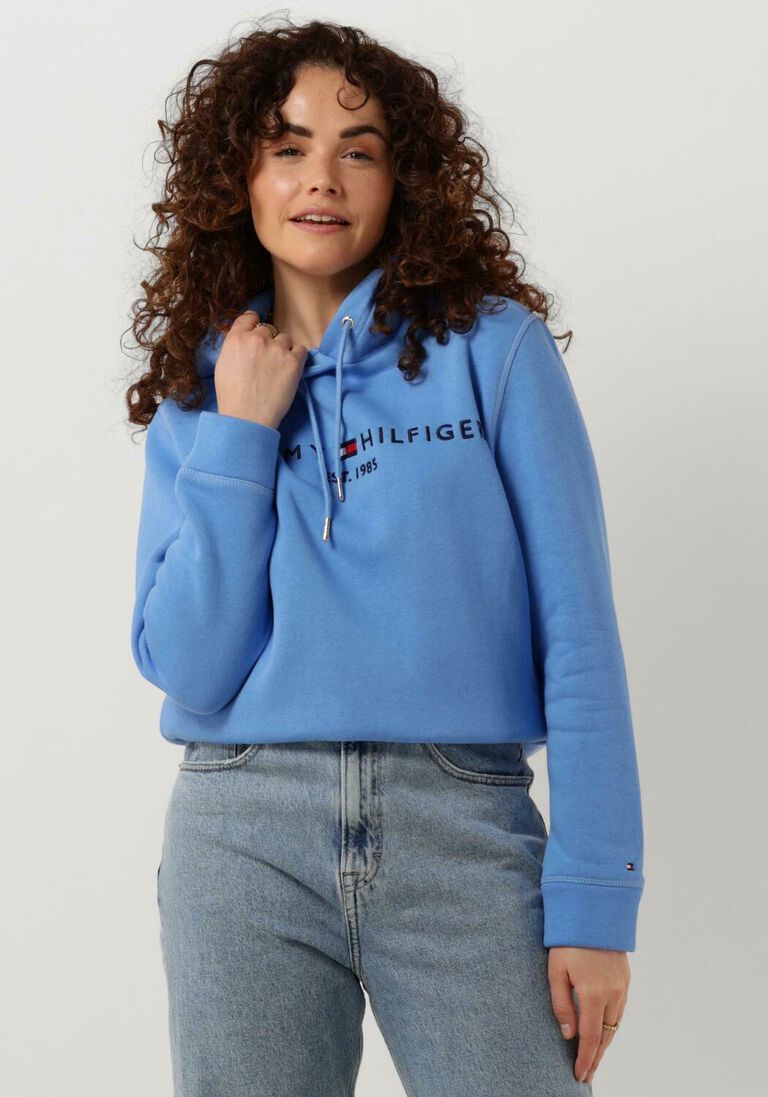 TOMMY HILFIGER blauwe tommy hilfiger trui regular hilfiger hoodie