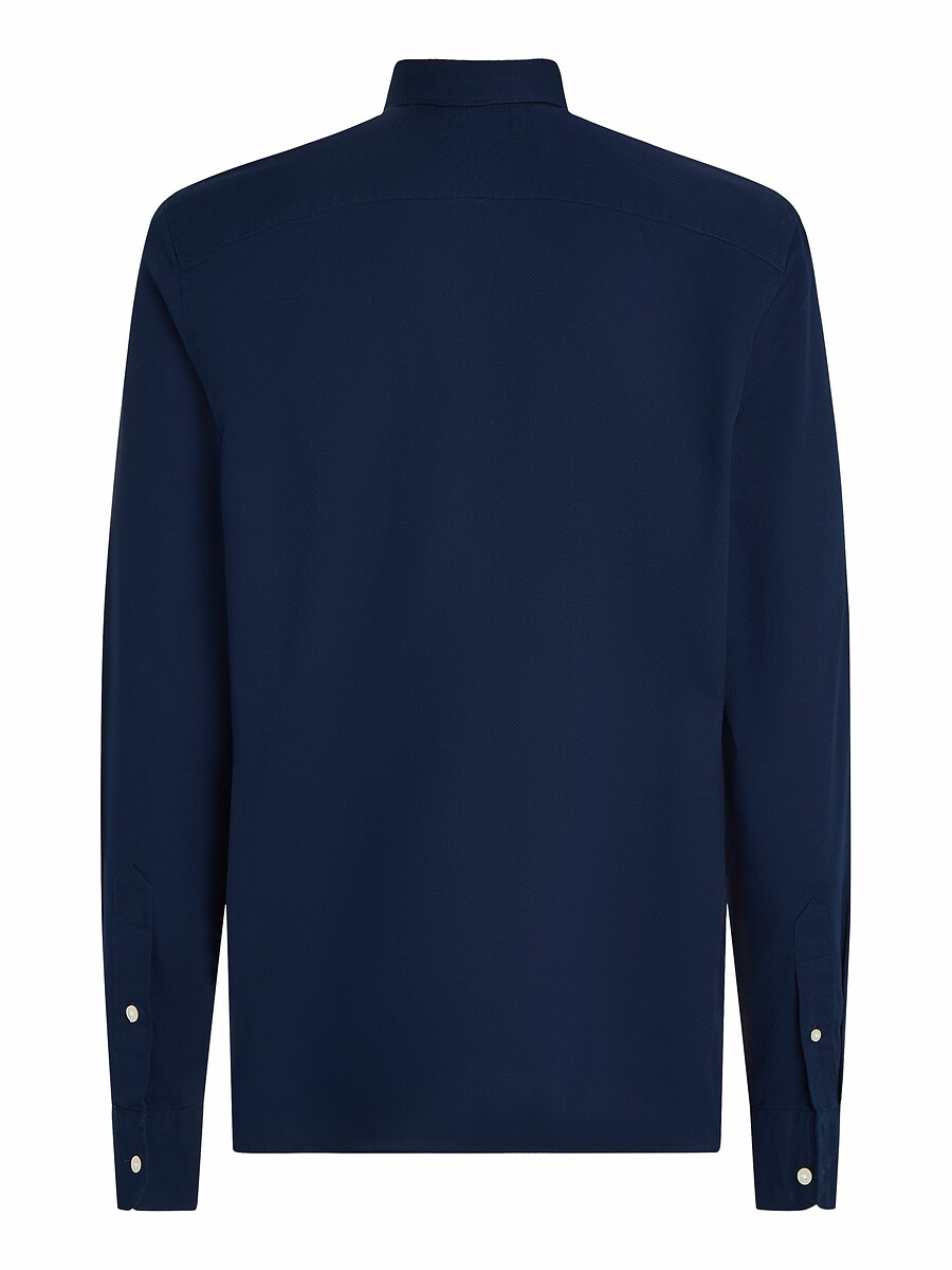 TOMMY HILFIGER<br>Camisa reta em tecido dobby
