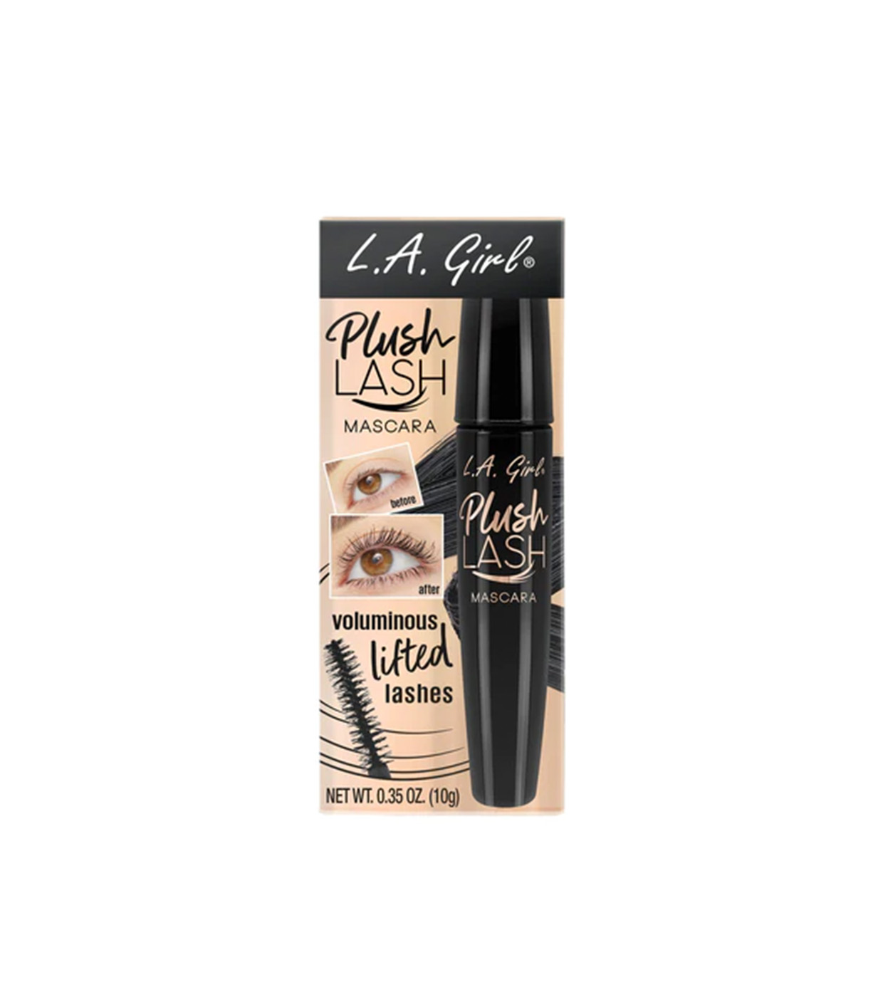 LA Girl - Máscara de pestanas de pelúcia - Blackest Black