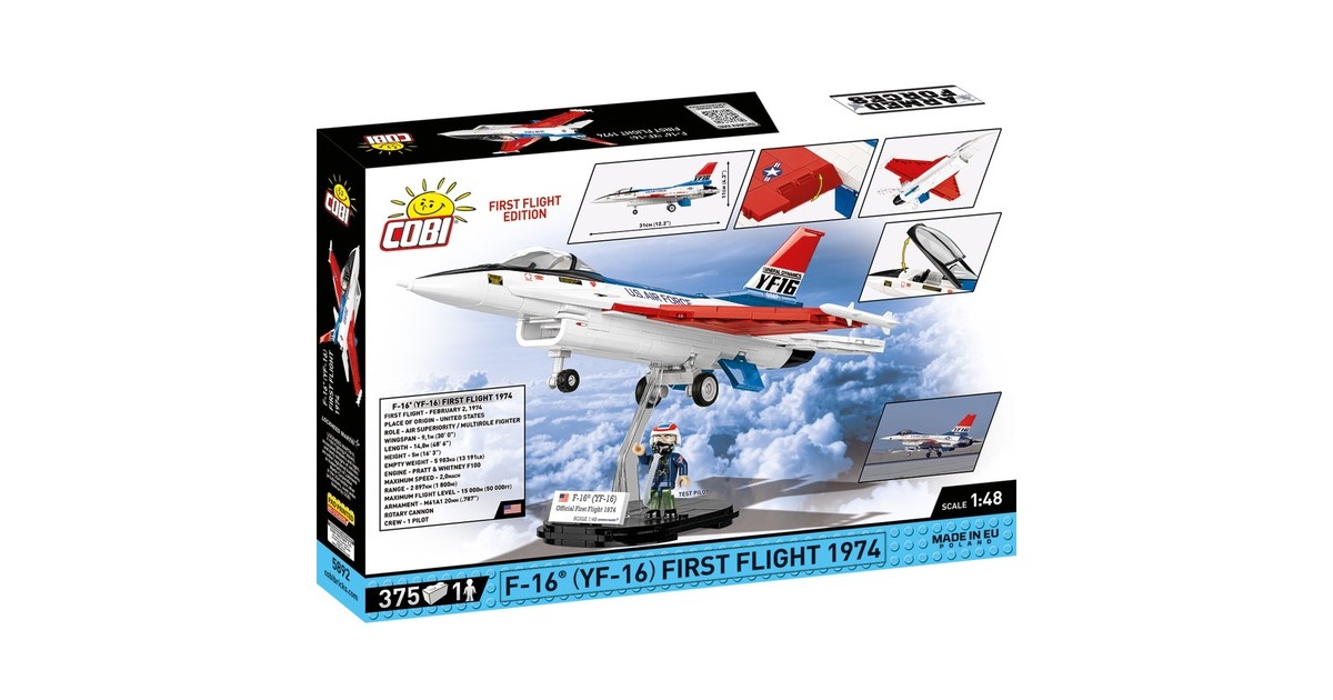 COBIArmed Forces - F-16 (YF-16) First Flight 1974 Constructiespeelgoed  (Schaal 1:48)