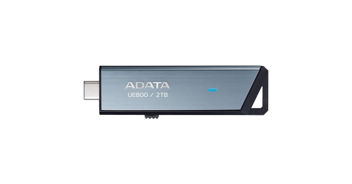 ADATAUE800 2.0 TB usb-stick  (Geborsteld aluminium, USB-C 3.2 (10 Gbit/s))