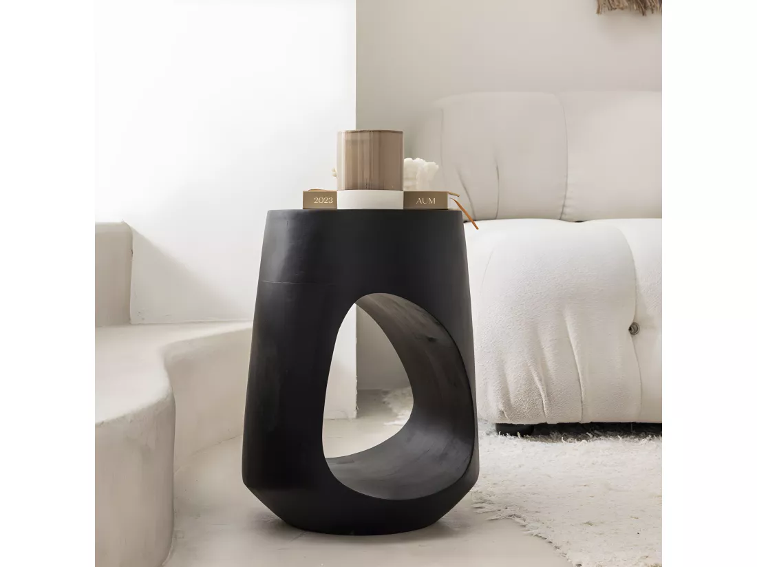 Wesi - Table d'appoint ø35cm - Noir