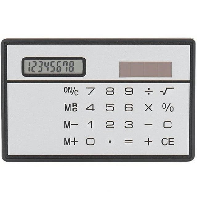 Ultratynd Solar Powered Pocket Lommeregner 8-cifret Touch Lommeregner