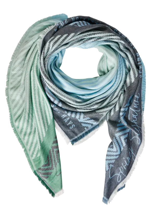Jacquard Tuch - gravity blue