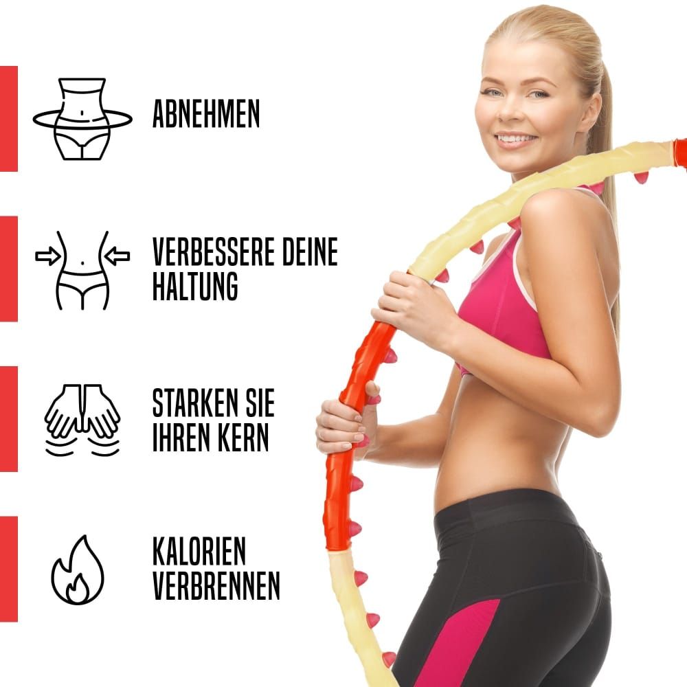 Sport-Knight® Massage Hula Hoop Reifen mit Buch