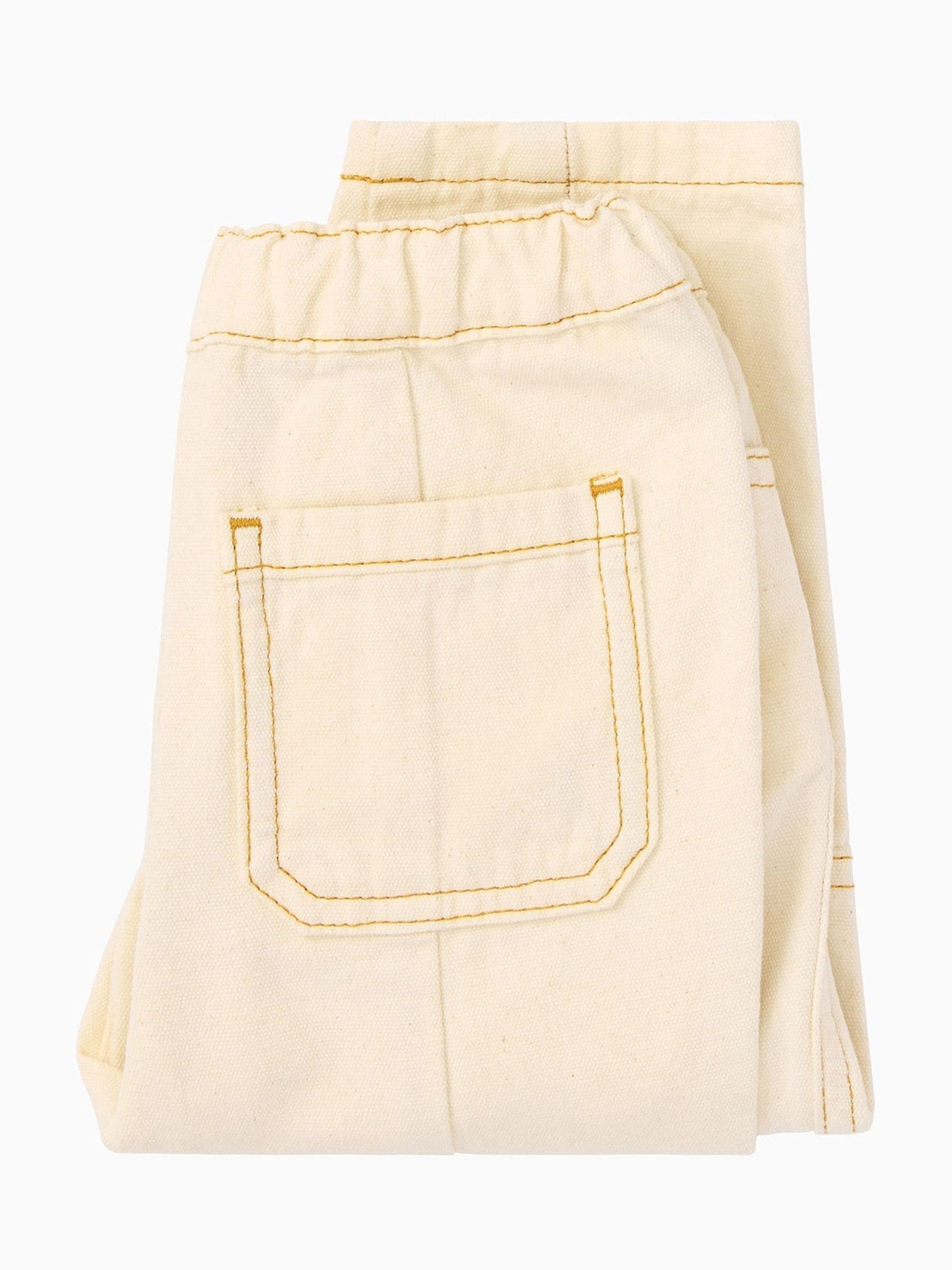 KIDLY BY MORI Cream Denim Jeans