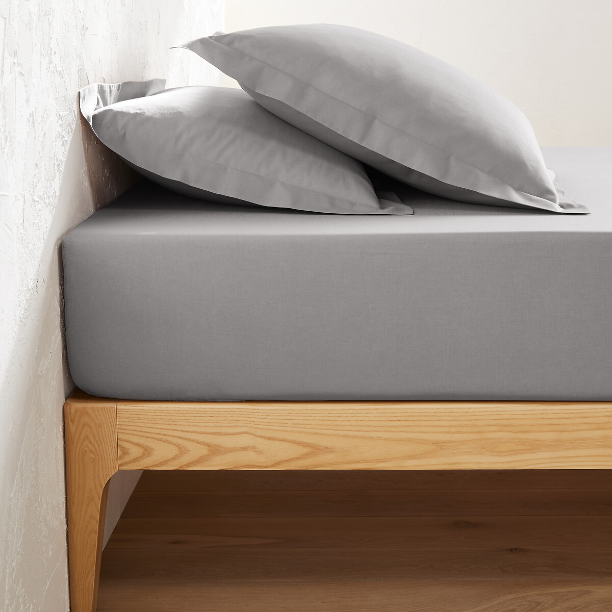 LA REDOUTE INTERIEURS<br>Lençol de baixo liso em tecido tergal, bainha de 25 cm, Scenario