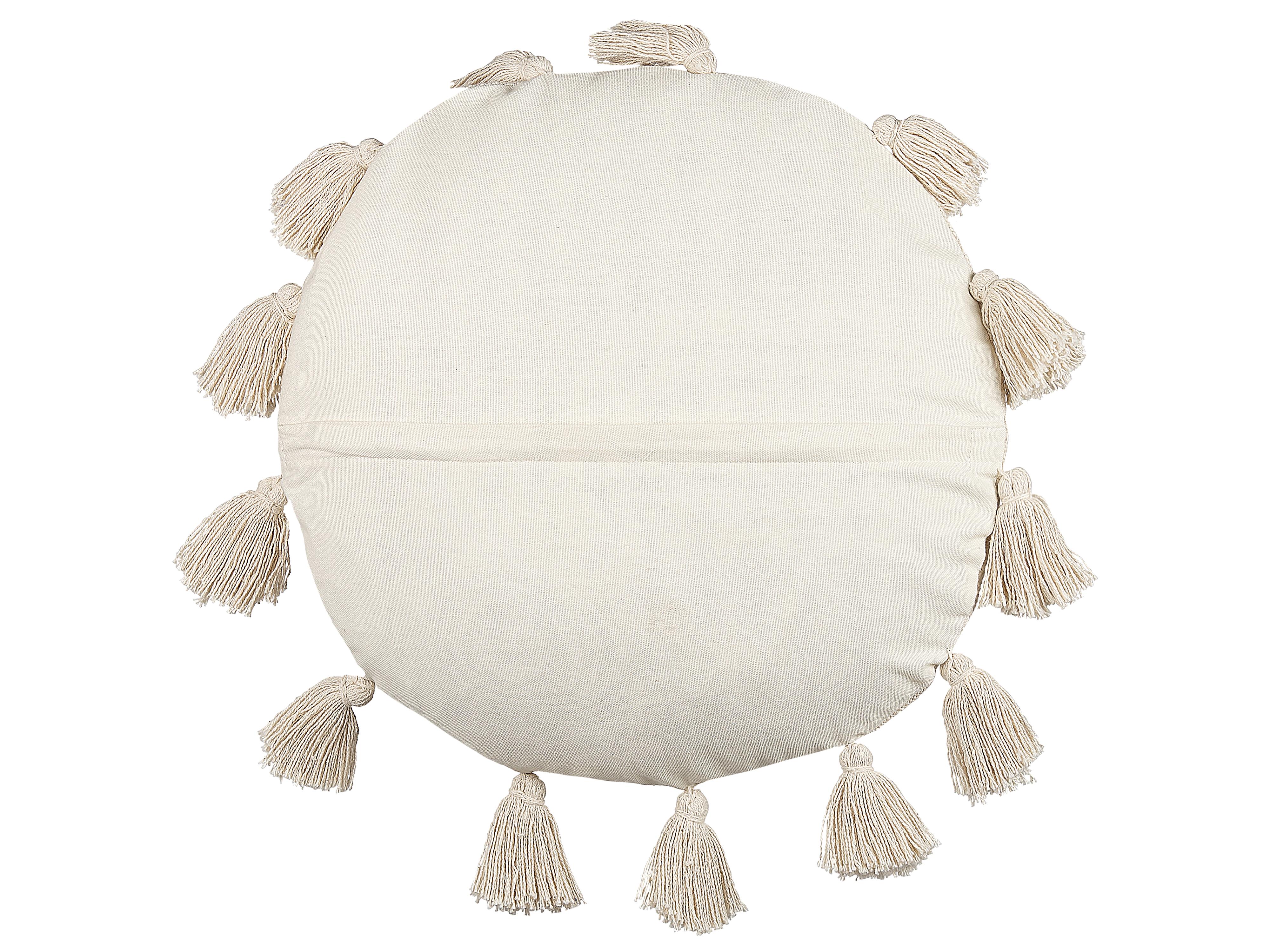 Set van 2 sierkussens MADIA Katoen 45 x 45 cm Lichtbeige effen