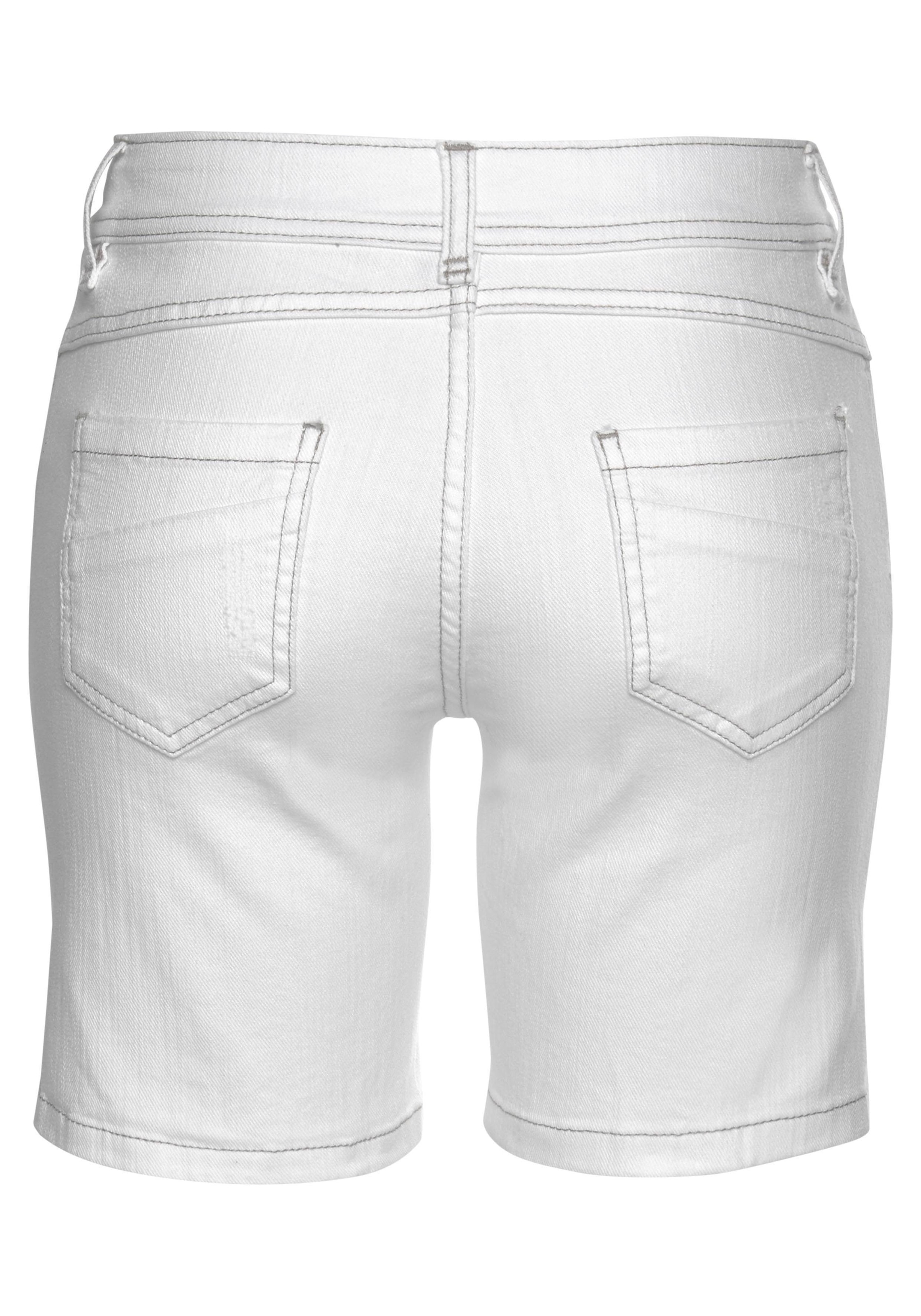 s.Oliver Shorts  mit Stretchanteil, Bermudas zum Krempeln, kurze Hose