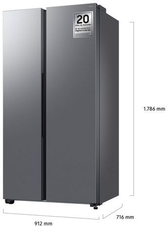 Samsung - RS70F65QETEF - Amerikaanse Koelkast - Zilver - 239 Liter Inhoud