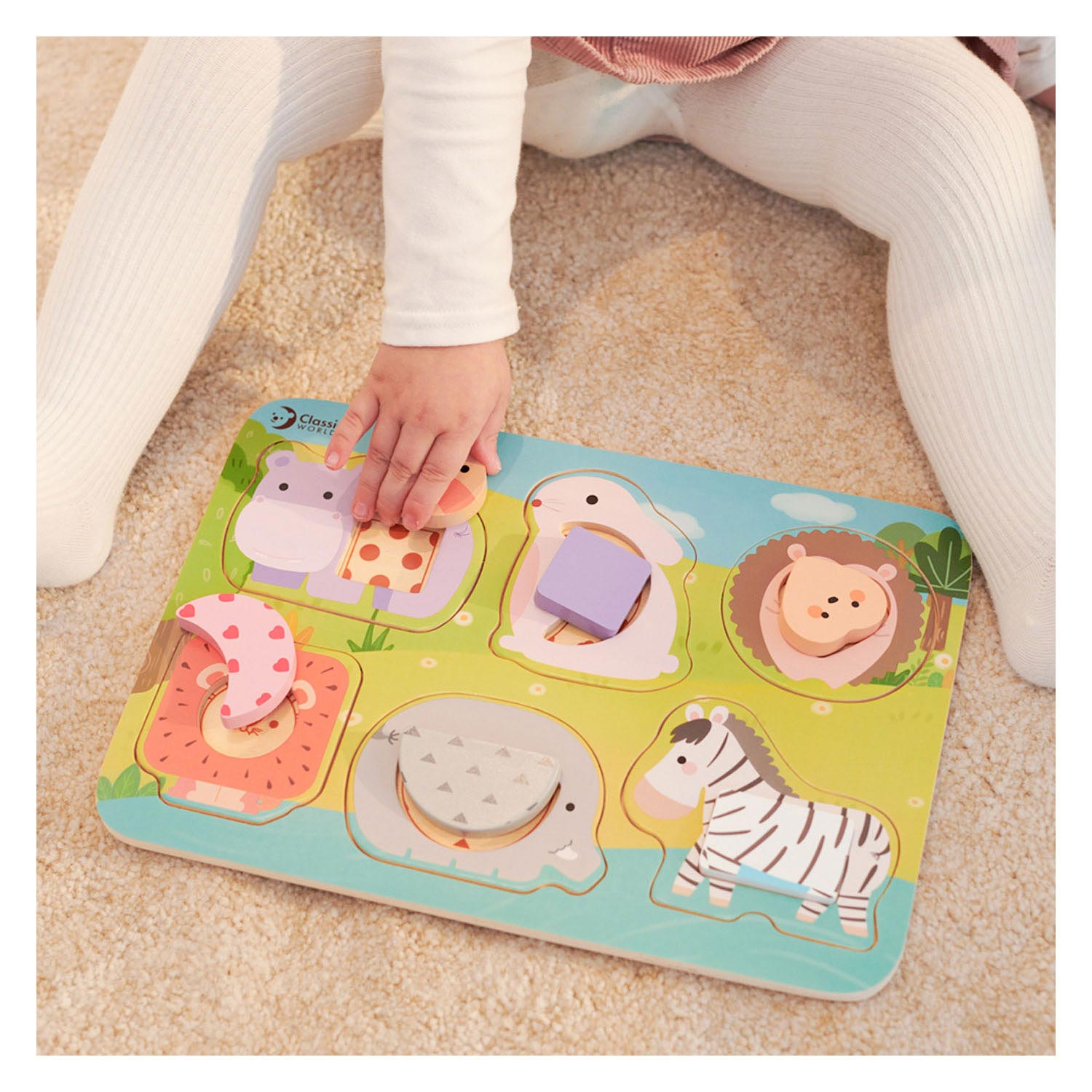 Classic World Houten Puzzel Wilde Dieren, 13st.