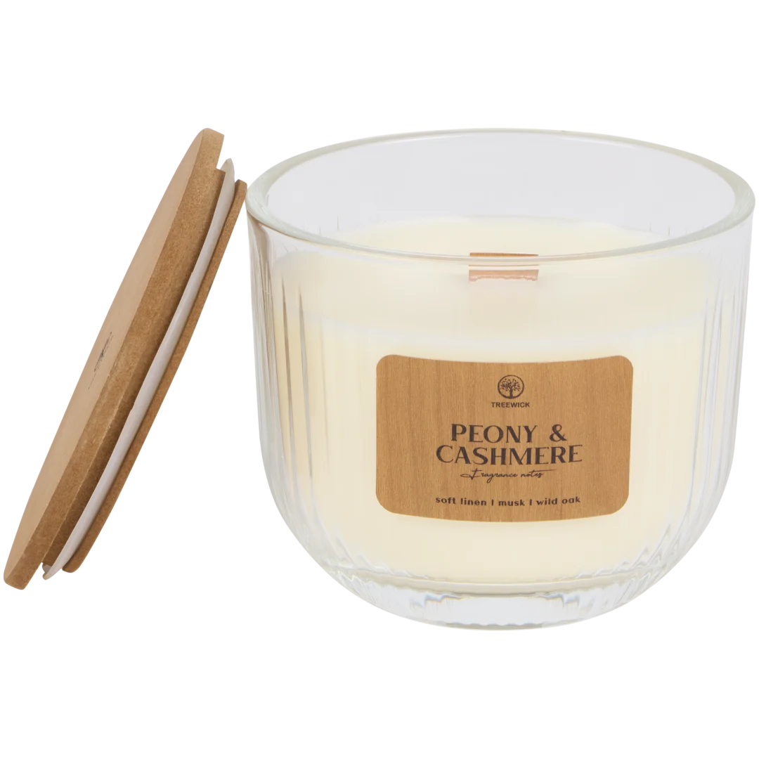 Bougie parfumée avec une mèche en bois Treewick