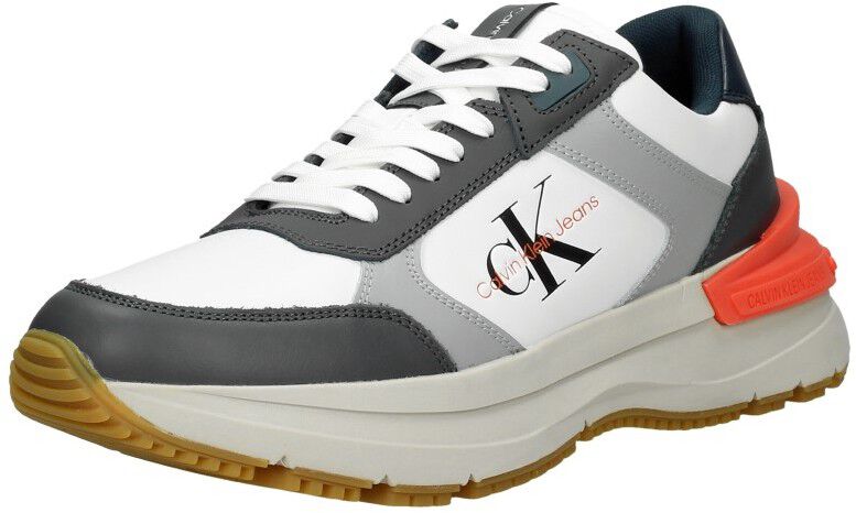 Calvin Klein Chunky Runn Laceup Low LTH-Nappa grijs