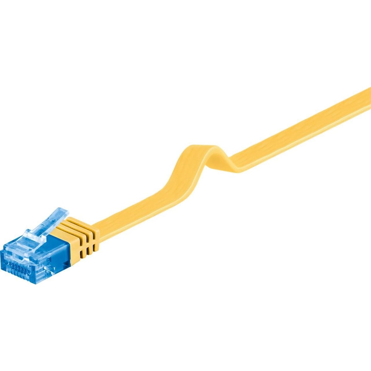 Goobay CAT 6A flat-patch kabel U/UTP, gul