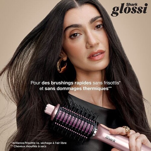 Brosse coiffante Shark Glossi 2-en-1 1300 W Rose Poudré