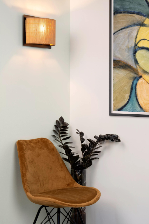 Lucide Magius wandlamp naturel