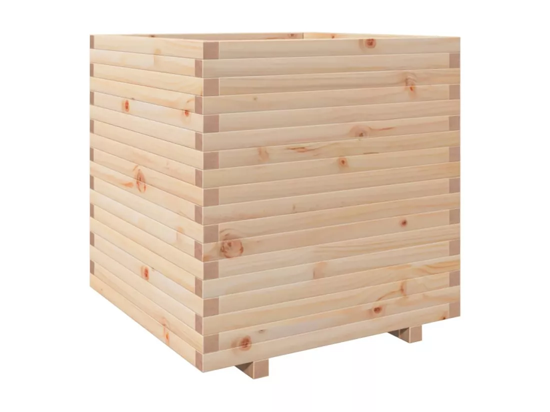 Jardinière bac lit surélevé bois marron 70 x 70 x 72.5 cm 02_0037841