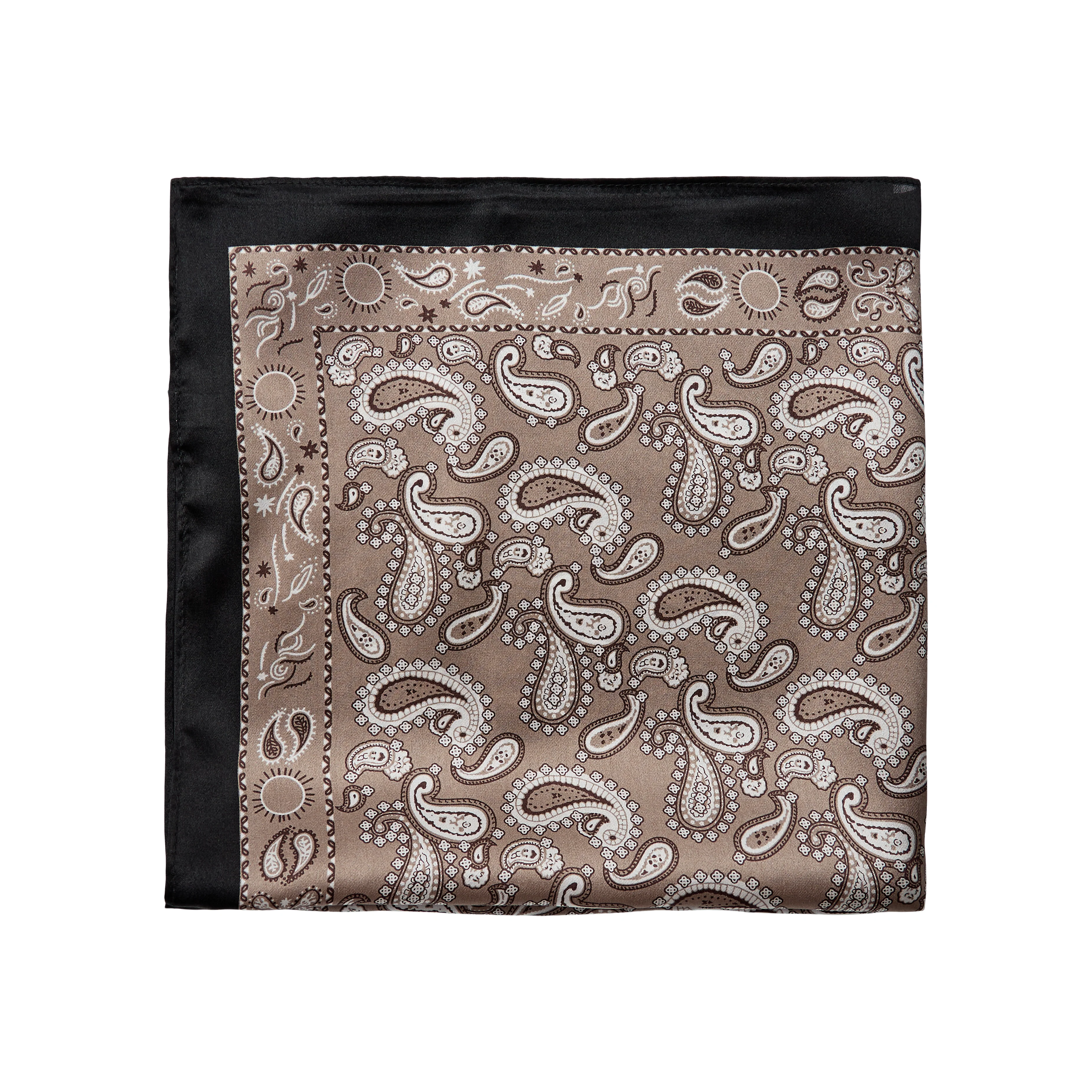 Bahne Accessories  Silketørklæde - Silver Paisley