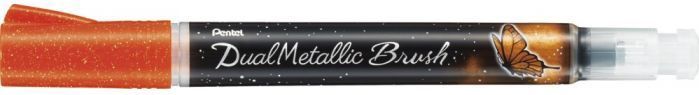 Pentel - XGFH-DFX - Penseelstift - Oranje/Metallic-Geel - 1 stuk