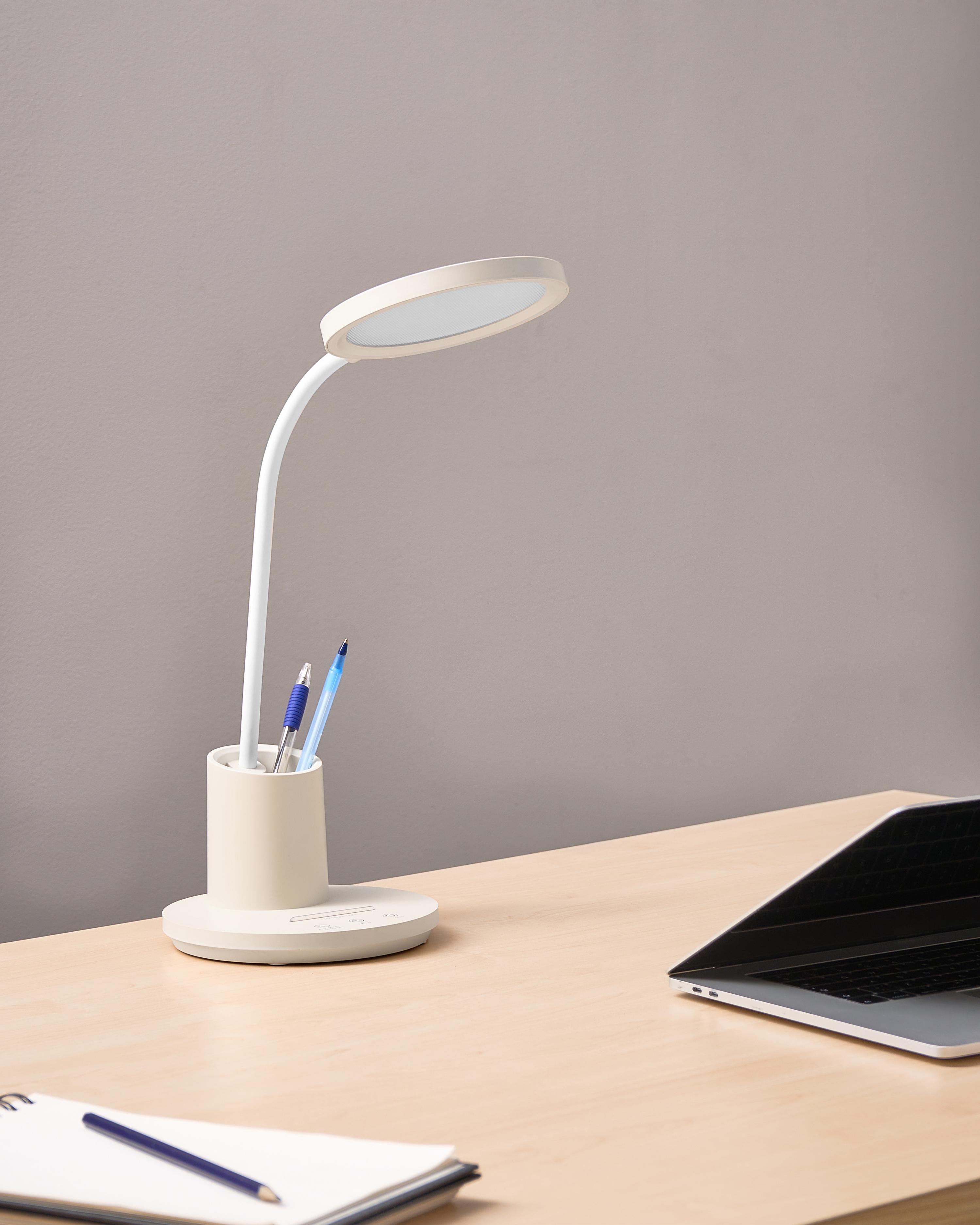 LED bureaulamp VELA met dimmer Lichtbeige