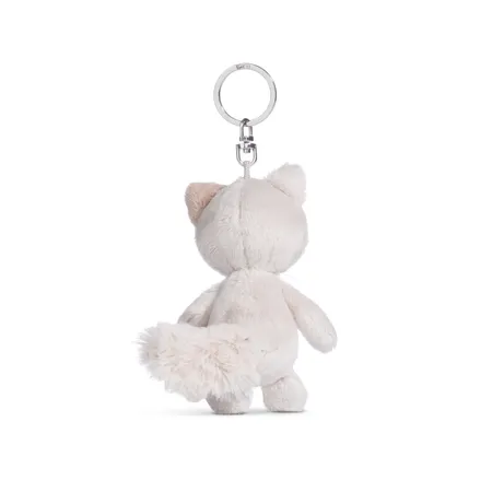 Schlüsselanhänger Love Katze flauschig 10cm GREEN