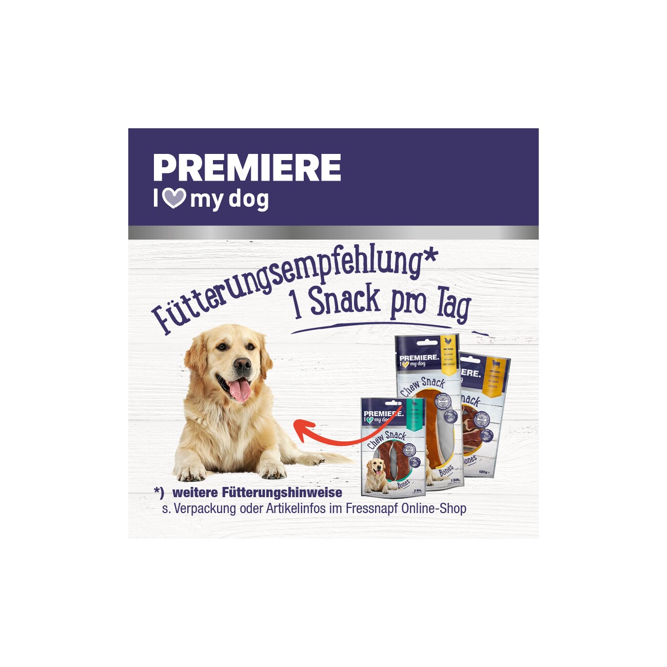 PREMIERE Kauknochen mit Huhn 1 Stück