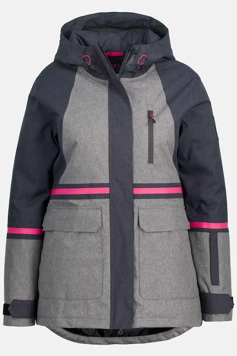 Funktionsjacke, Colorblocking, wasserdicht, 2-Wege-Zipper