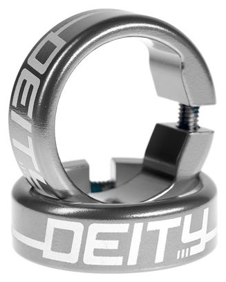 Bagues Deity Grip Clamps Aluminium Gris