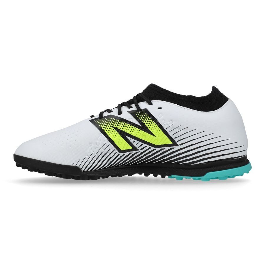 New Balance Tekela V4 Magique TF - Blanc/Violet/Jaune Fluo