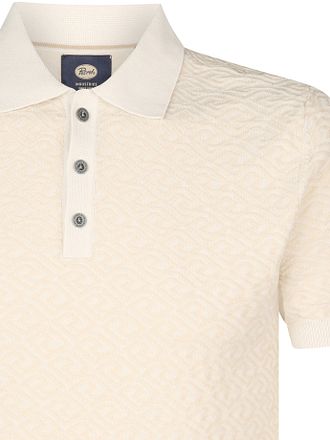 Petrol Knitted Polo Oceanstone Ecru M-1050-KWC206-0112 kopen
