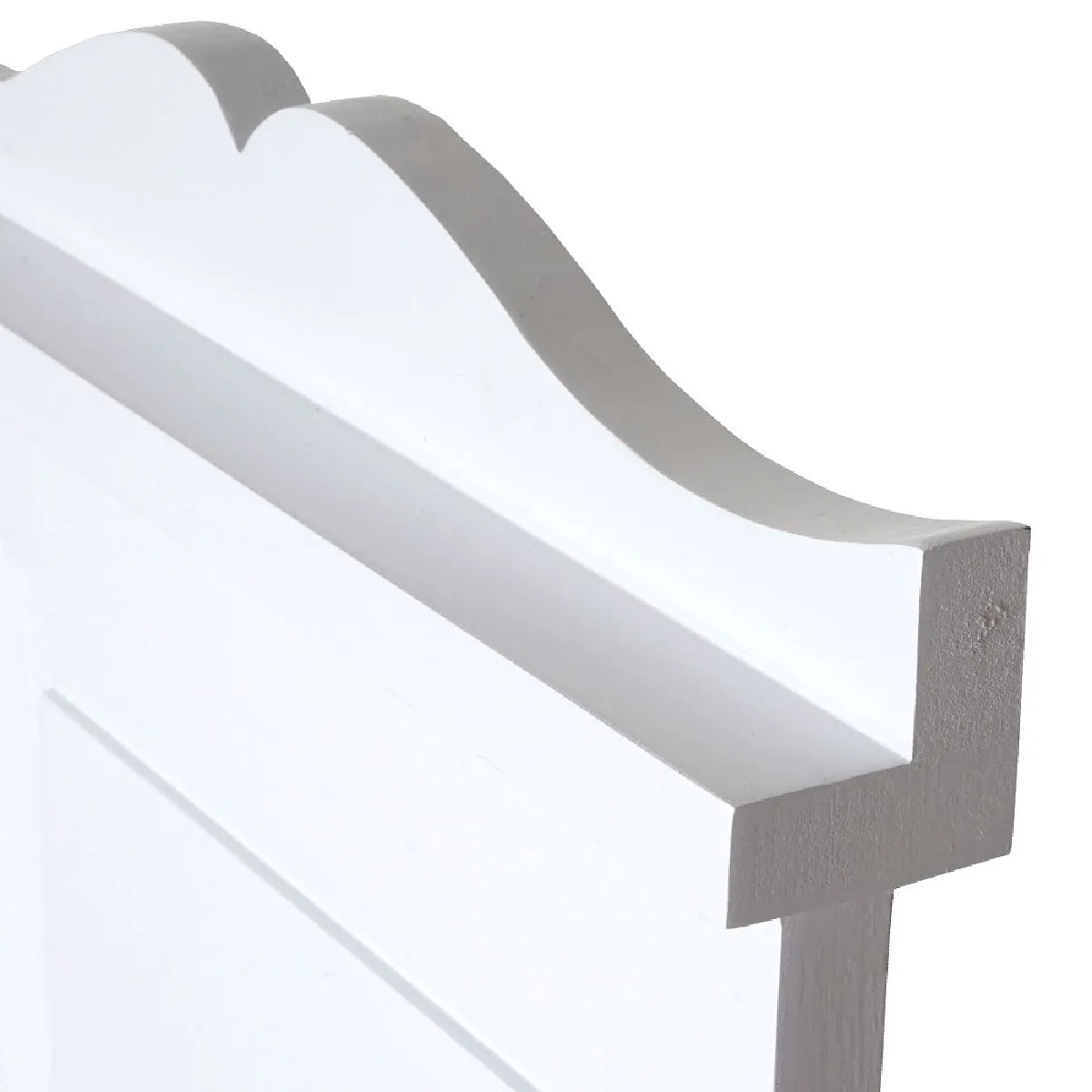 decoshop26 Porte-manteaux mural 3 crochets en bois - Blanc