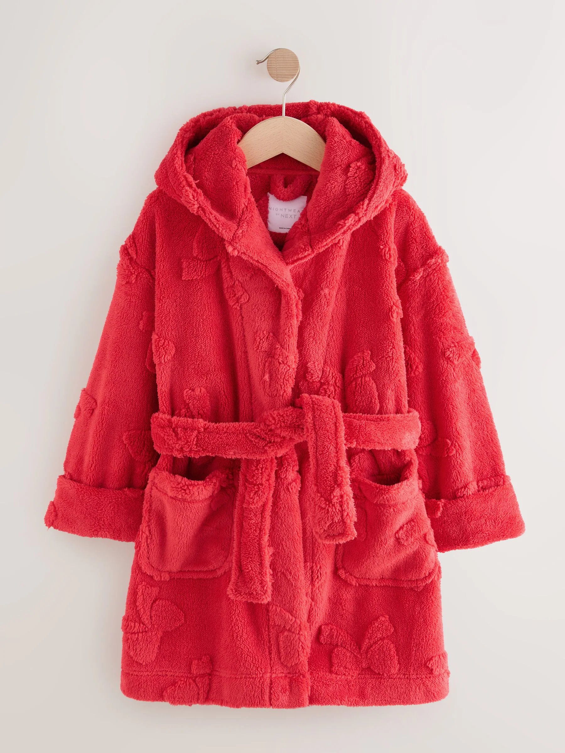 Rode strik - Fleece kamerjas (9mnd -16jr)