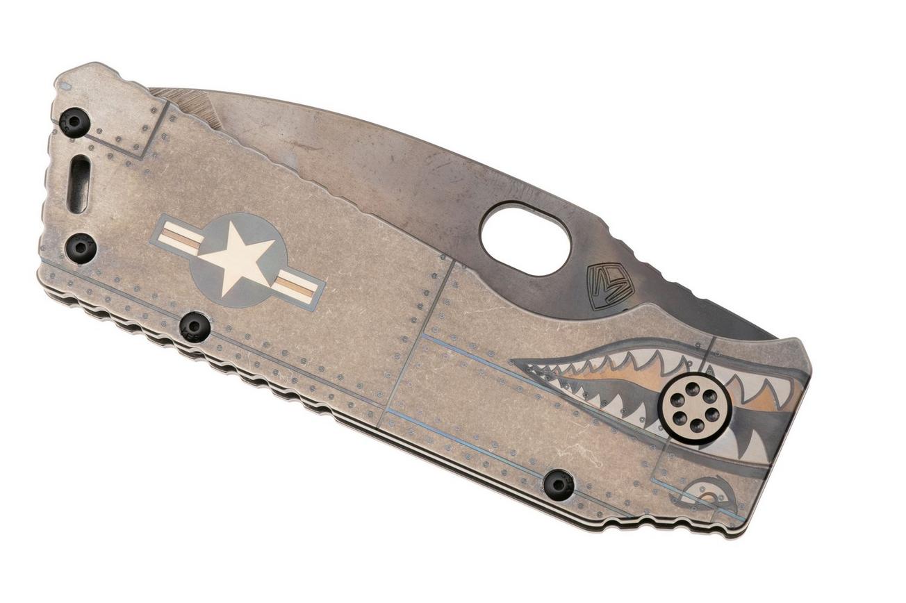 Medford TFF-1 25-TFF4-01, Vulcan S45VN, Tumbled Warthog Star-N-Bars Rivets Titanium Handle, Black/Bronze Hardware zakmes