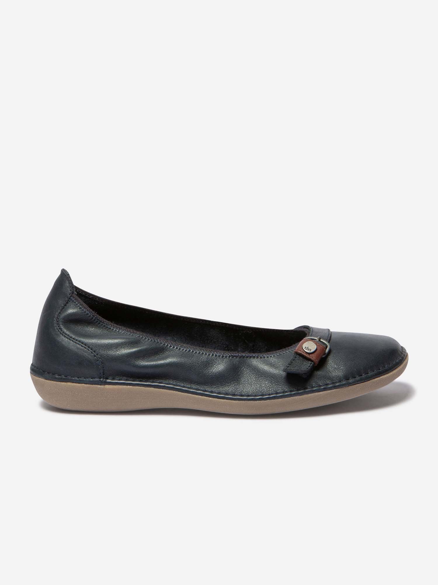 Ballerines Femme Confort Cuir Marine
