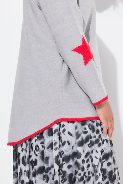 Pullover, oversized, Sterne, Langarm